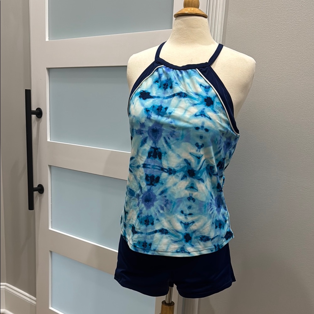 Blue Tie-Dye Tank Top and Shorts Set NWOT